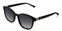 Shop EYE'M Round Sunglasses in Black online.