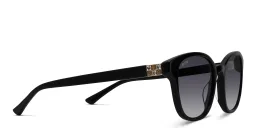 Shop EYE'M Round Sunglasses in Black online.
