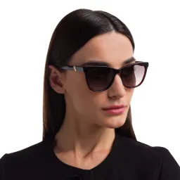 تسوق نظارة شمسية بإطار مربع EYE'M بلون بني أونلاين.