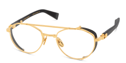 Shop BALMAIN Brigade IV Unisex Round Eyeglasses in Gold online.