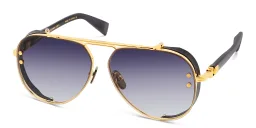 Shop BALMAIN Captaine Unisex Aviator Sunglasses in Gold online.