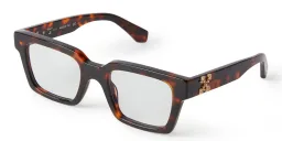 Shop OFF WHITE Style 21 Unisex Square Eyeglasses in Havana online.