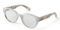 Shop OFF WHITE Unisex Round Eyeglasses in White online.