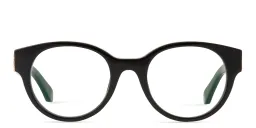 Shop OFF WHITE Unisex Round Eyeglasses in Black online.
