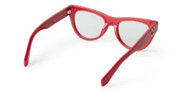 Shop OFF WHITE Unisex Cat Eye Eyeglasses in Red online.