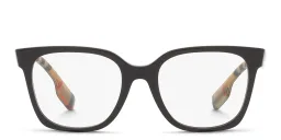 Shop BURBERRY Square Eyeglasses in Black online.