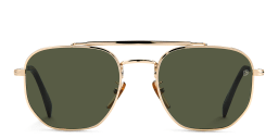 Shop DAVID BECKHAM Square Sunglasses in Gold online.