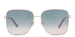 Shop JIMMY CHOO Hester/S Square Sunglasses in Gold Nude online.