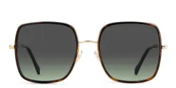 Shop JIMMY CHOO Jayla/S Square Sunglasses in Gold Havana online.
