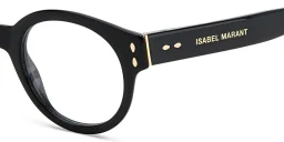 Shop ISABEL MARANT Round Eyeglasses in Black online.