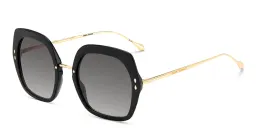 Shop ISABEL MARANT Square Sunglasses in Black Gold online.