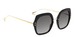 Shop ISABEL MARANT Square Sunglasses in Black Gold online.
