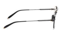 Shop AKONI Calisto Unisex Aviator Eyeglasses in Black online.