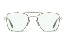 Shop AKONI Europa Unisex Square Eyeglasses in Grey online.