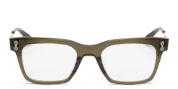 Shop AKONI Kepler Unisex Rectangle Eyeglasses in Gold online.