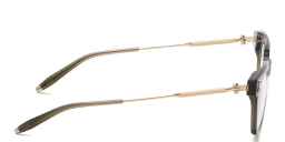 Shop AKONI Kepler Unisex Rectangle Eyeglasses in Gold online.