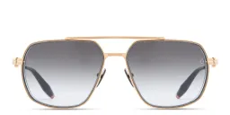 Shop AKONI Pathfinder Rectangle Sunglasses in Gold online.