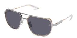 Shop AKONI Pathfinder Aviator Sunglasses in Brushed Black Palladium & Gold online.
