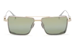 Shop AKONI Sprint-A Unisex Square Sunglasses in Gold online.