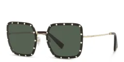 Shop VALENTINO Oversized Square Sunglasses in Black online.