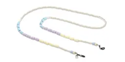 Shop The RICCI DISTRICT Howlite & Polymer Beads Glasses Chain in White online.