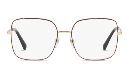 Shop VALENTINO Wide Square Eyeglasses in Havana online.