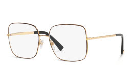 Shop VALENTINO Wide Square Eyeglasses in Havana online.