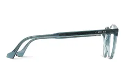 Shop GUCCI Unisex Round Eyeglasses in Blue online.
