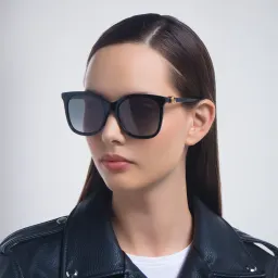 Shop GUCCI Square Sunglasses in Black online.