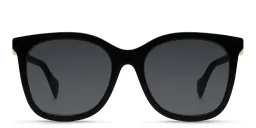 Shop GUCCI Square Sunglasses in Black online.