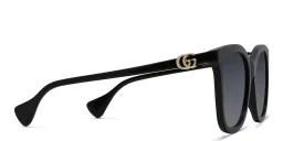 Shop GUCCI Square Sunglasses in Black online.