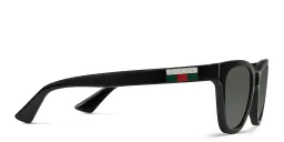 Shop GUCCI Square Sunglasses in Black online.
