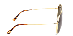 Shop TOM FORD Clyde Pilot Sunglasses in Shiny Deep Gold online.