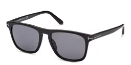 Shop TOM FORD Gerard-02 Square Sunglasses in Shiny Black online.