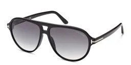 Shop TOM FORD Pilot Sunglasses in Shiny Black online.