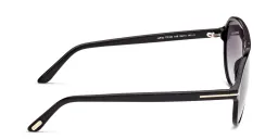 Shop TOM FORD Pilot Sunglasses in Shiny Black online.