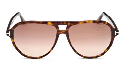 Shop TOM FORD Pilot Sunglasses in Dark Havana online.