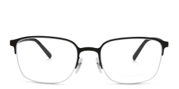 Shop EYE'M Half Rim Rectangle Eyeglasses in Black & Gunmetal online.