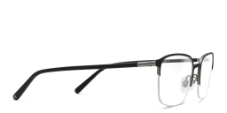 Shop EYE'M Half Rim Rectangle Eyeglasses in Black & Gunmetal online.
