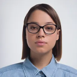 Shop EYE'M Square Eyeglasses in Black & Blue online.