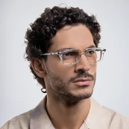 Shop BALMAIN Legion III Square Eyeglasses in Grey online.