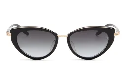 Shop AKONI Athena Cat Eye Sunglasses in Black online.