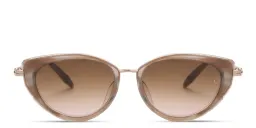 Shop AKONI Athena Cat Eye Sunglasses in Pink online.