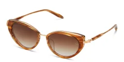 Shop AKONI Athena Cat Eye Sunglasses in Gold online.