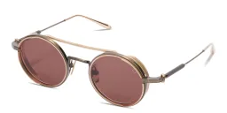 Shop AKONI Eris Anniversary Edition Unisex Round Sunglasses in Antique Gold online.