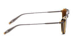 Shop AKONI Hera Aviator Sunglasses in Black online.