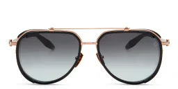 Shop AKONI Echo Aviator Sunglasses in Black online.