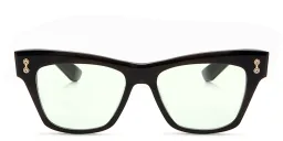Shop AKONI Sagitta Cat Eye Eyeglasses in Black online.