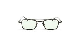 Shop AKONI Cassini Rectangle Eyeglasses in Black online.
