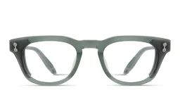 Shop AKONI Orion Round Eyeglasses in Blue online.